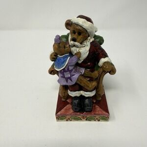 BOYDS BY JIM SHORE Santa with Holly Christmas Wishes 4-3/4" Resin Figurine 2013